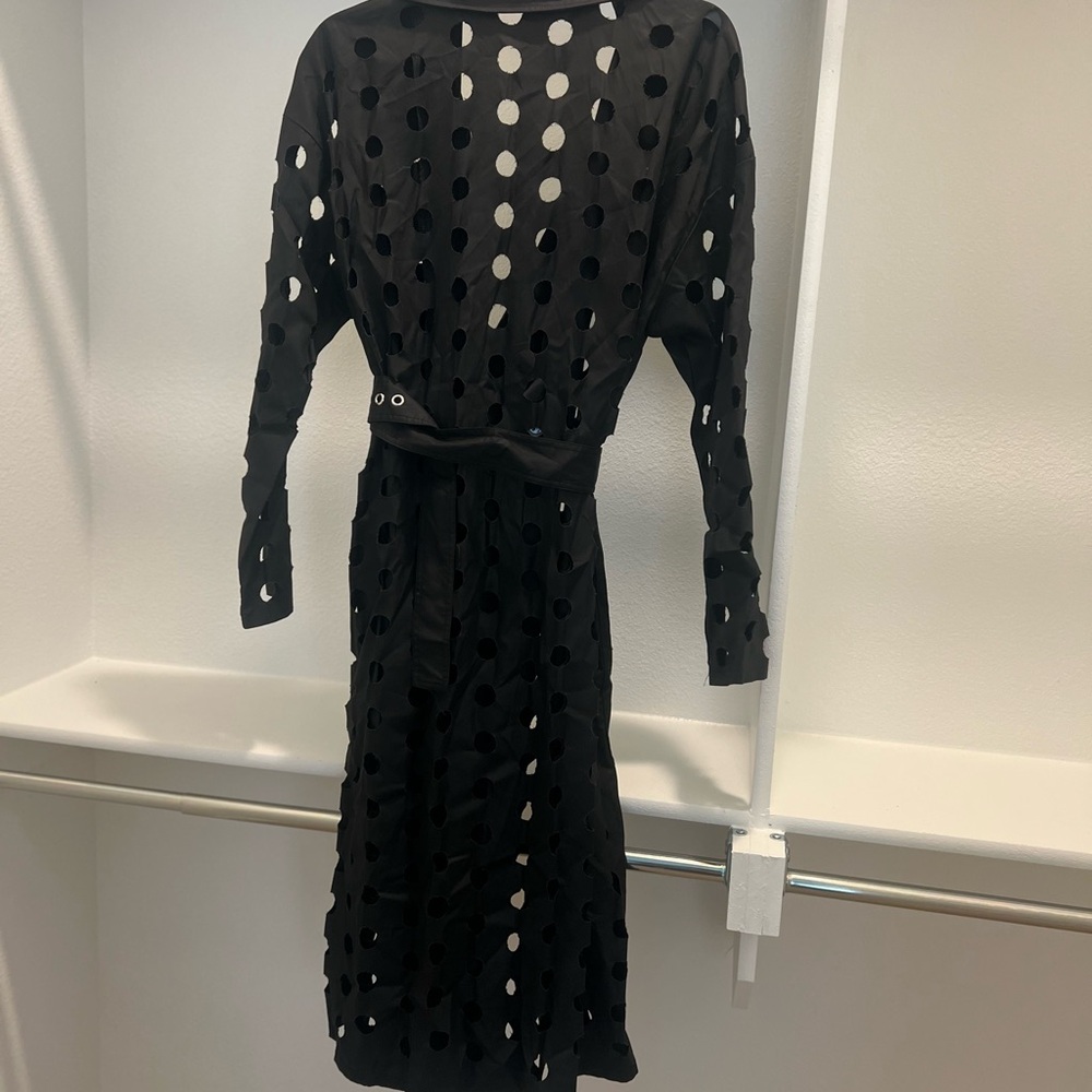 Elegant Black Polka Dot Dress